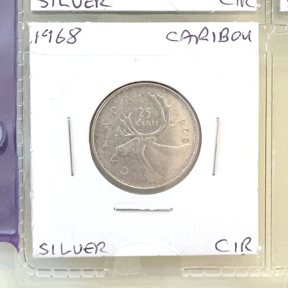 Canada 1953 To 1968 Silver 25 Cent Quarters! - Picture 11 of 12